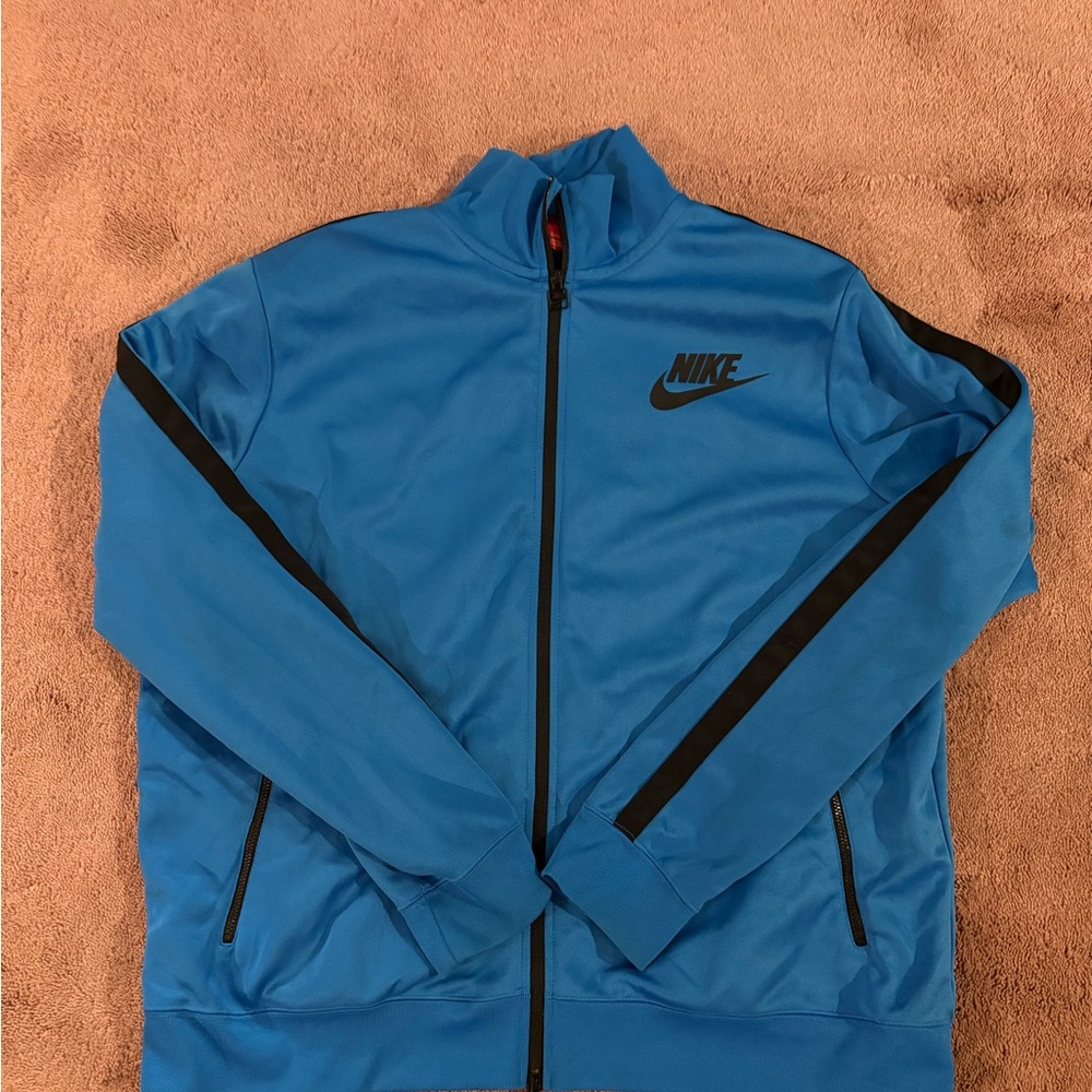 Nike Mens Sportswear Full Zip Track Jacket Blue Black Stripe XXL 861648-403